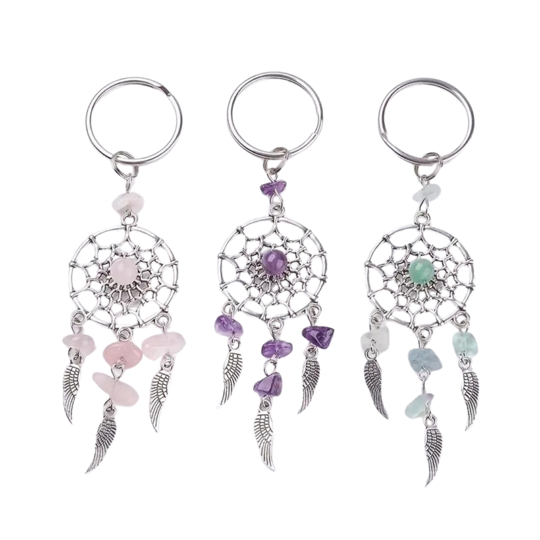 Dream Catcher Keyring - Amethyst