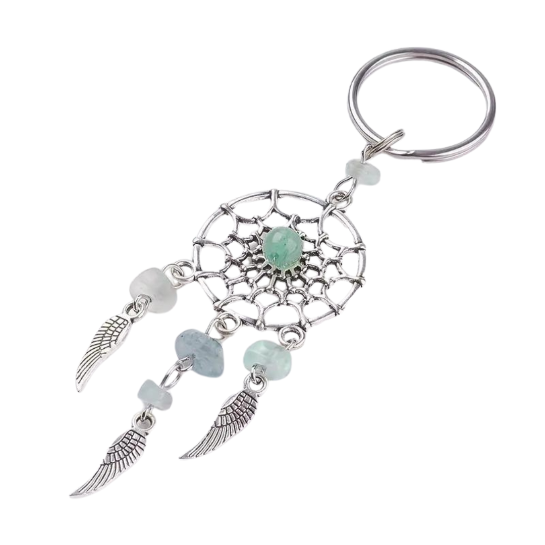 Dream Catcher Keyring - Green Aventurine