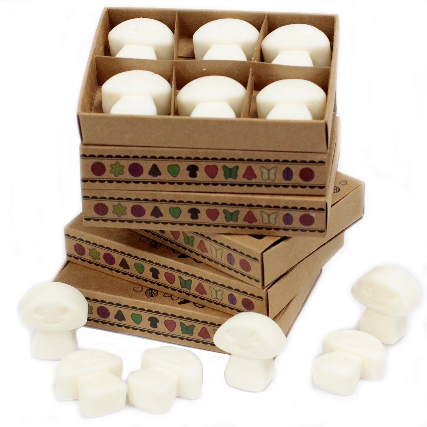 6x Mushroom Soy Wax Melts - White Musk