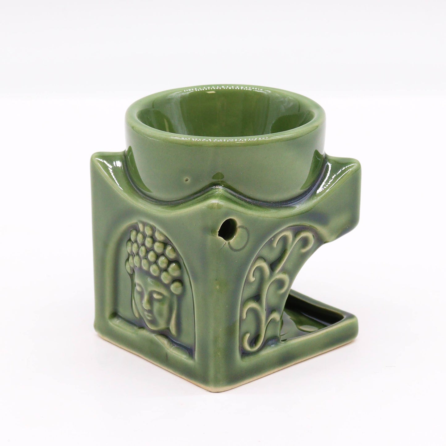 Oil and Wax Burner - Dark Jade Buddha