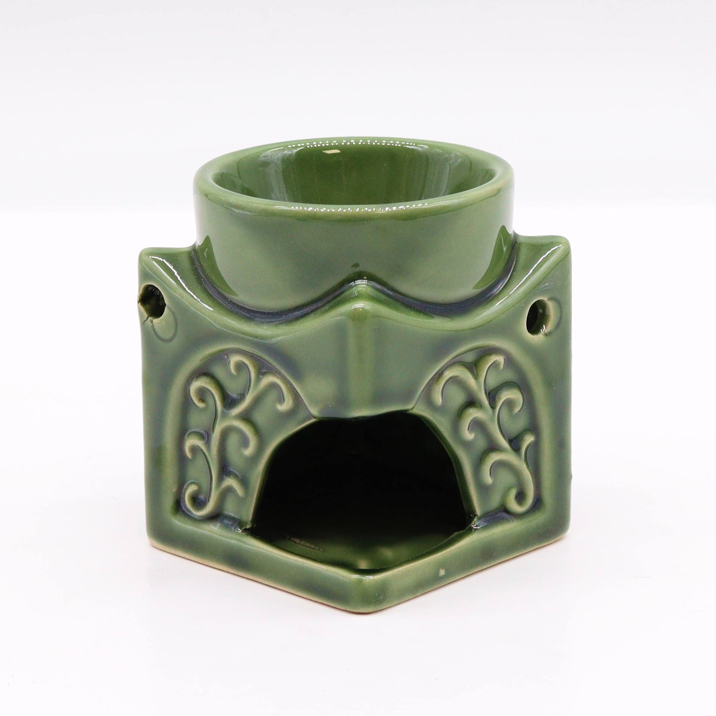 Oil and Wax Burner - Dark Jade Buddha