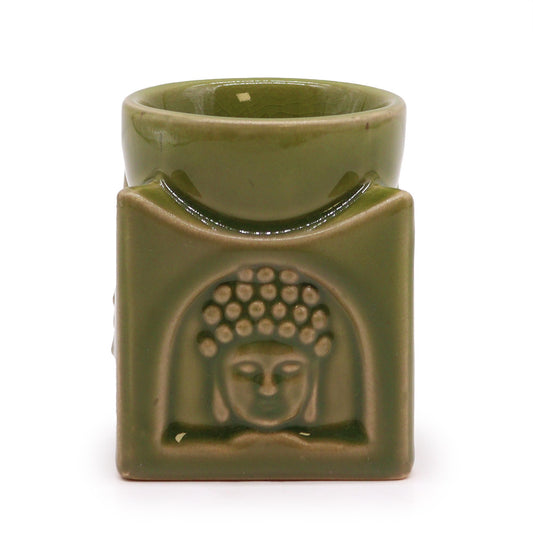 Oil and Wax Burner - Light Jade Buddha