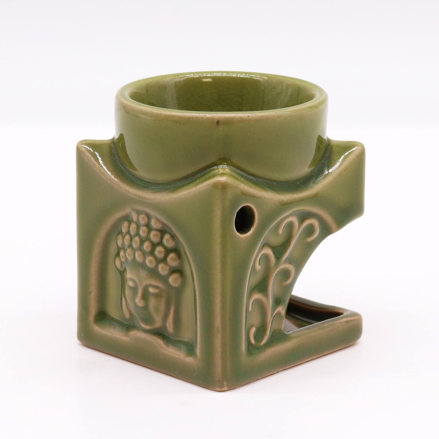 Oil and Wax Burner - Light Jade Buddha