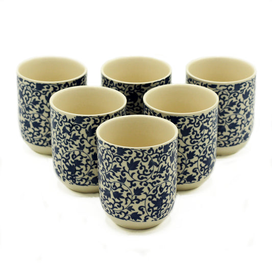 Herbal Teacups - Blue Paisley