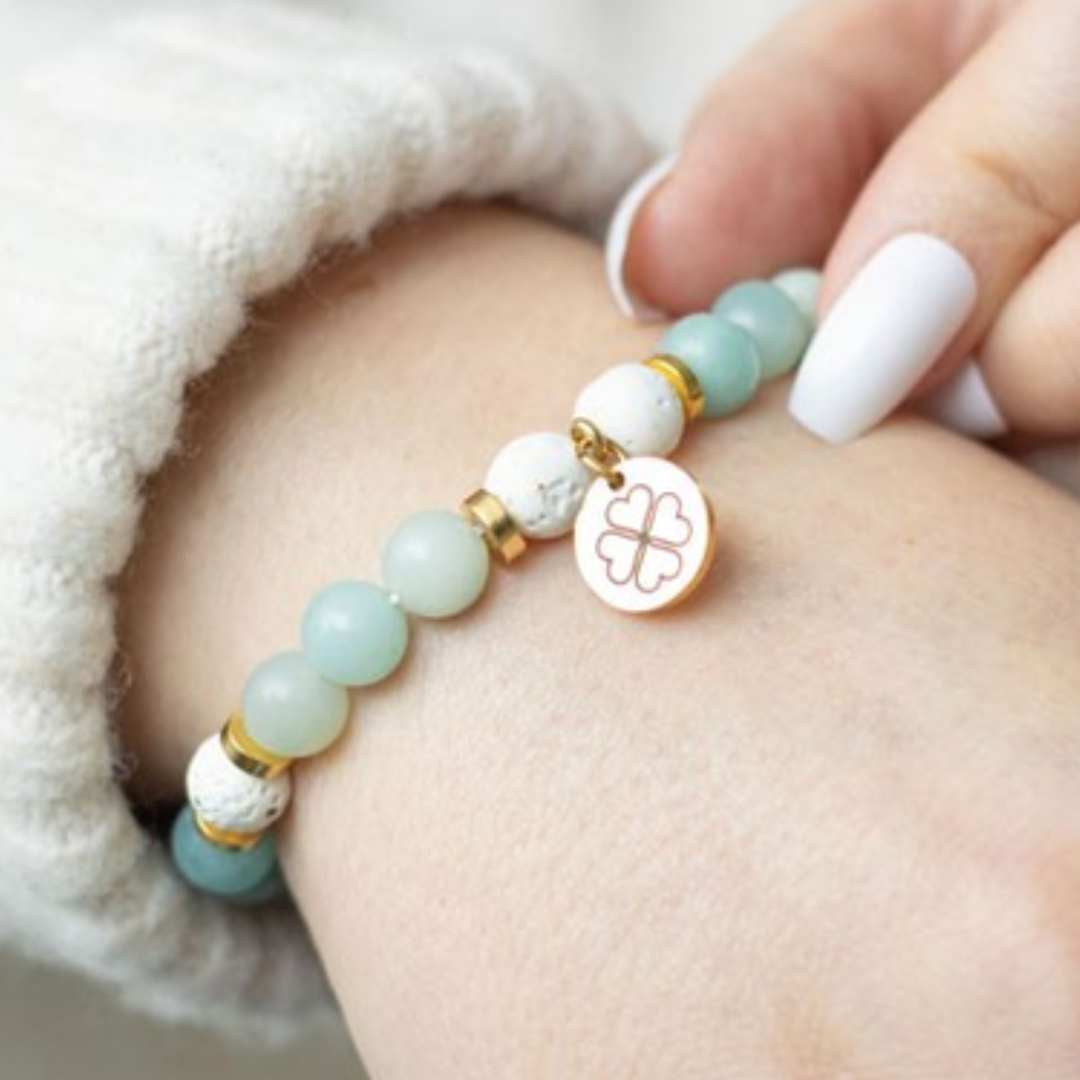 Amazonite Crystal Essential Oil Bracelet - Abundance