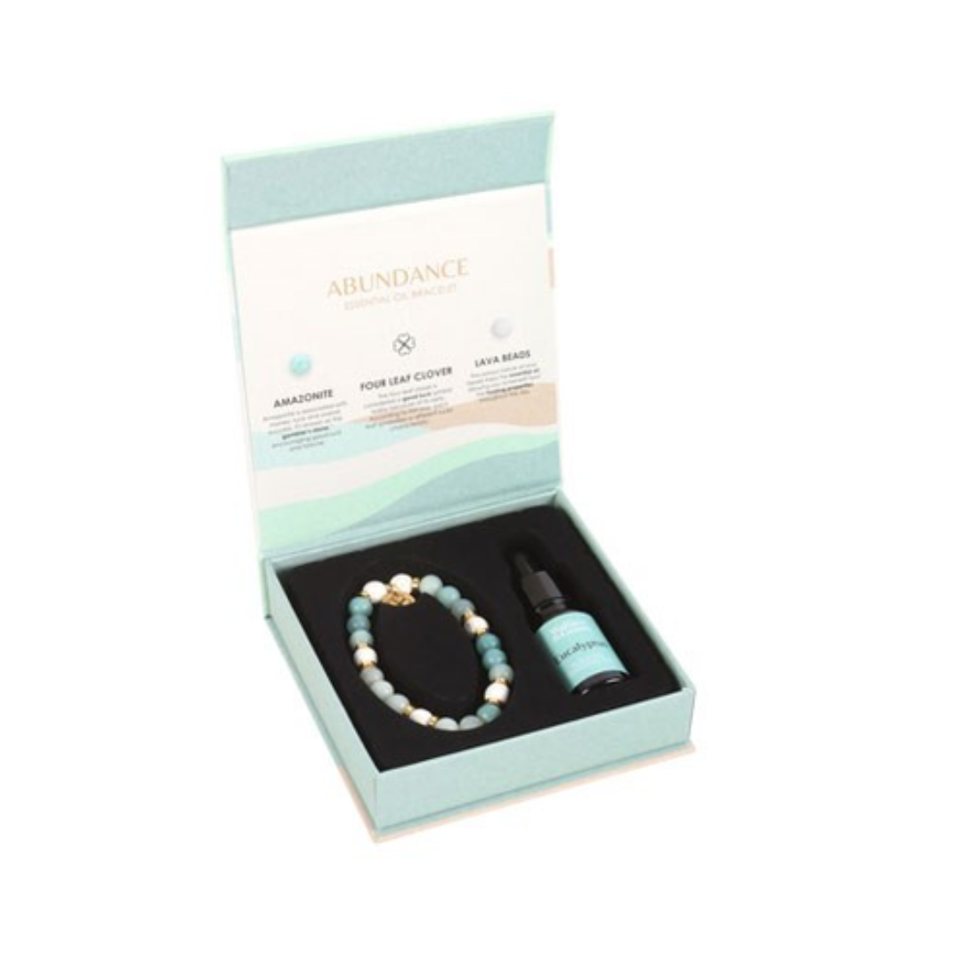 Amazonite Crystal Essential Oil Bracelet - Abundance