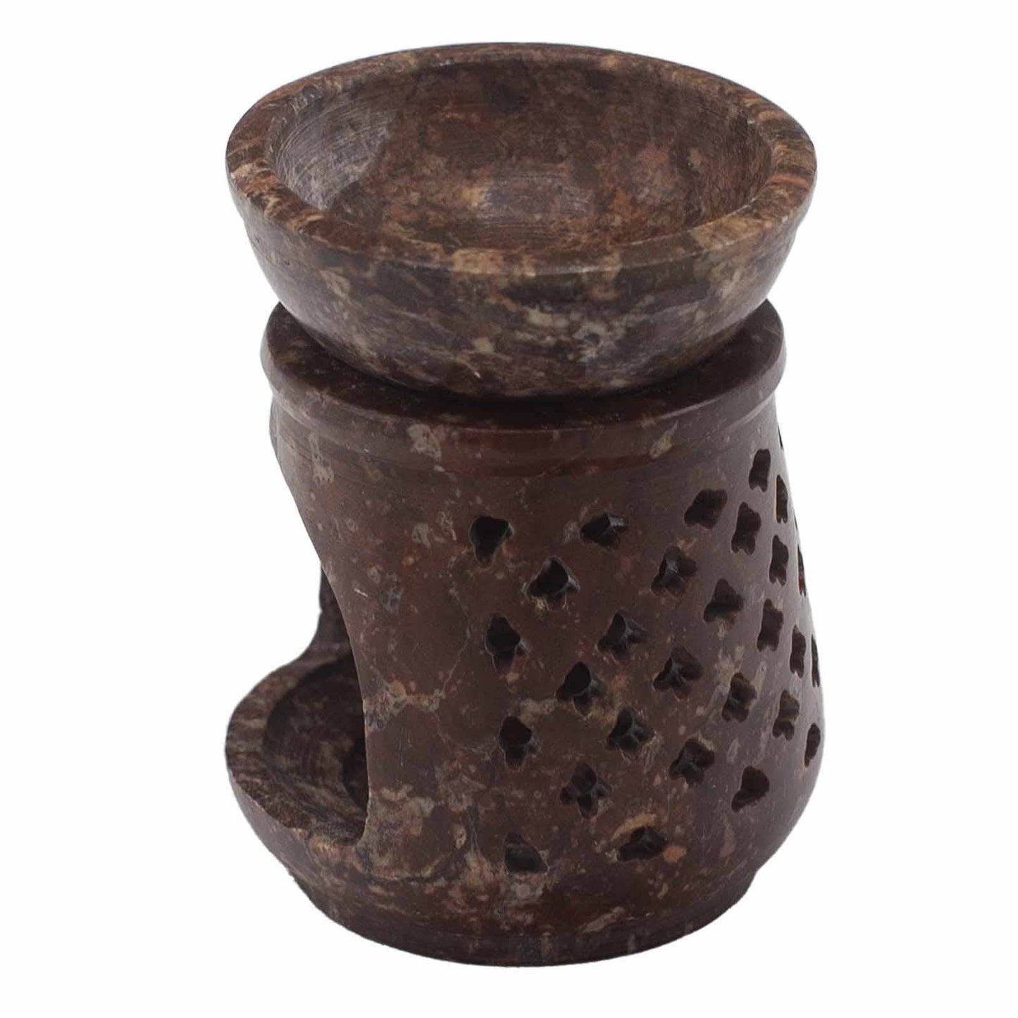 Soapstone Oil & Wax Burner - Brown