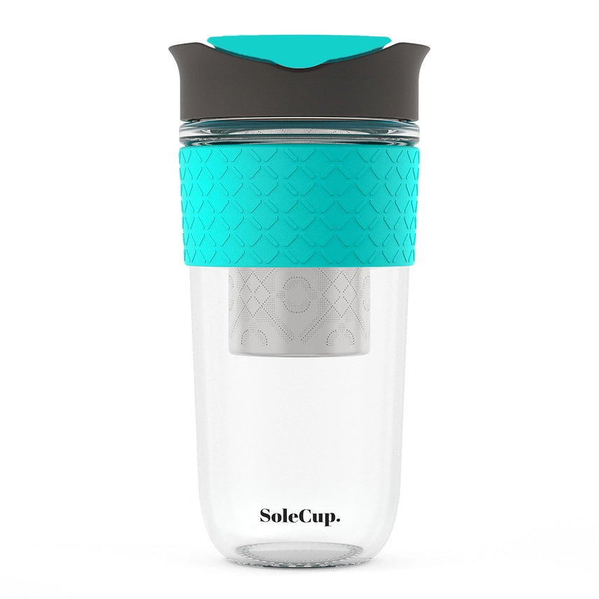 Loose Tea Travel Mug - Grey & Blue