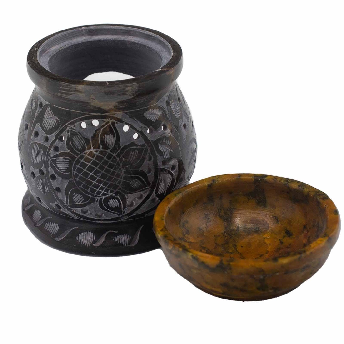 Soapstone Oil & Wax Burner - Mandala Flower