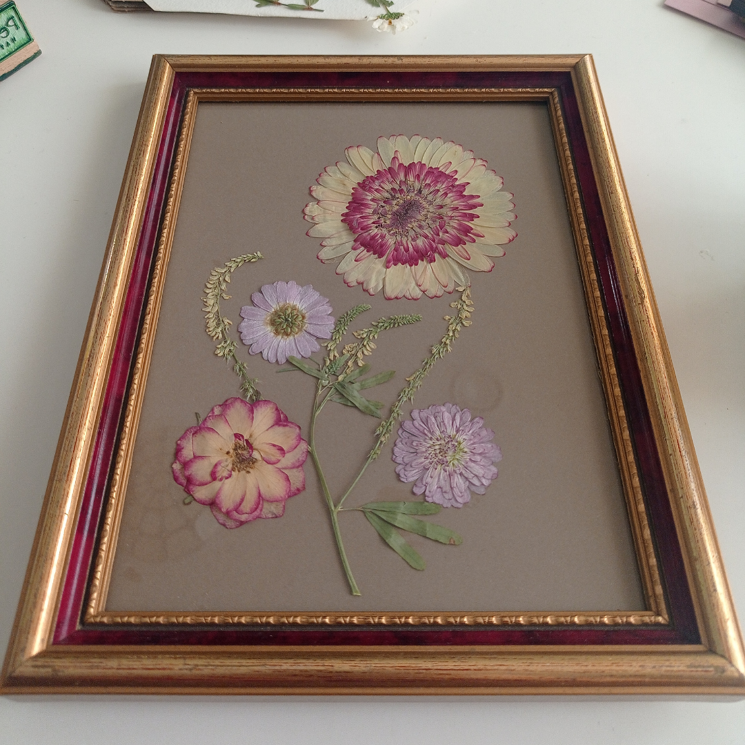 Pressed Flower Art - Floral Harmony