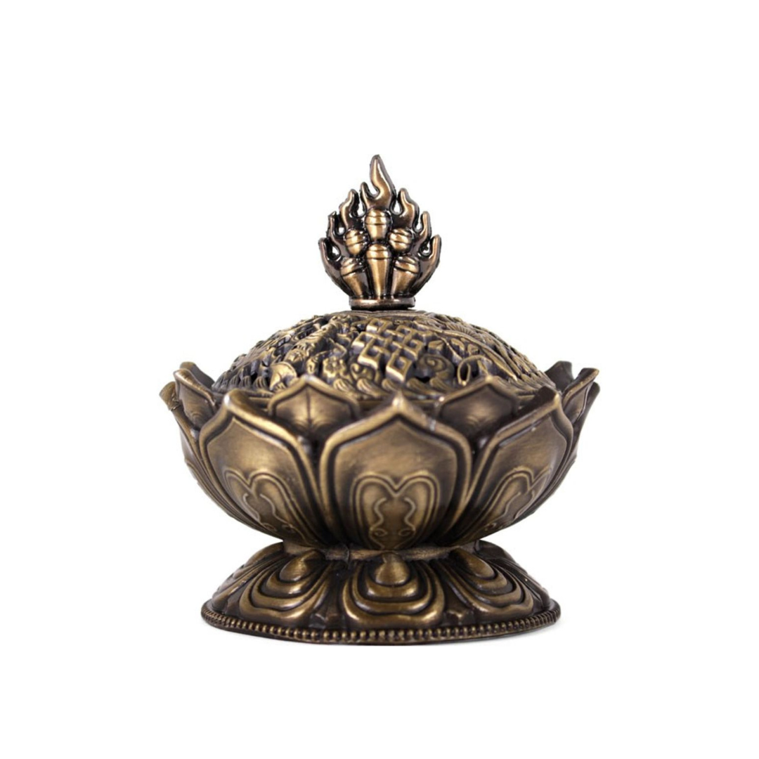 Incense Cone Holder - Metal Lotus