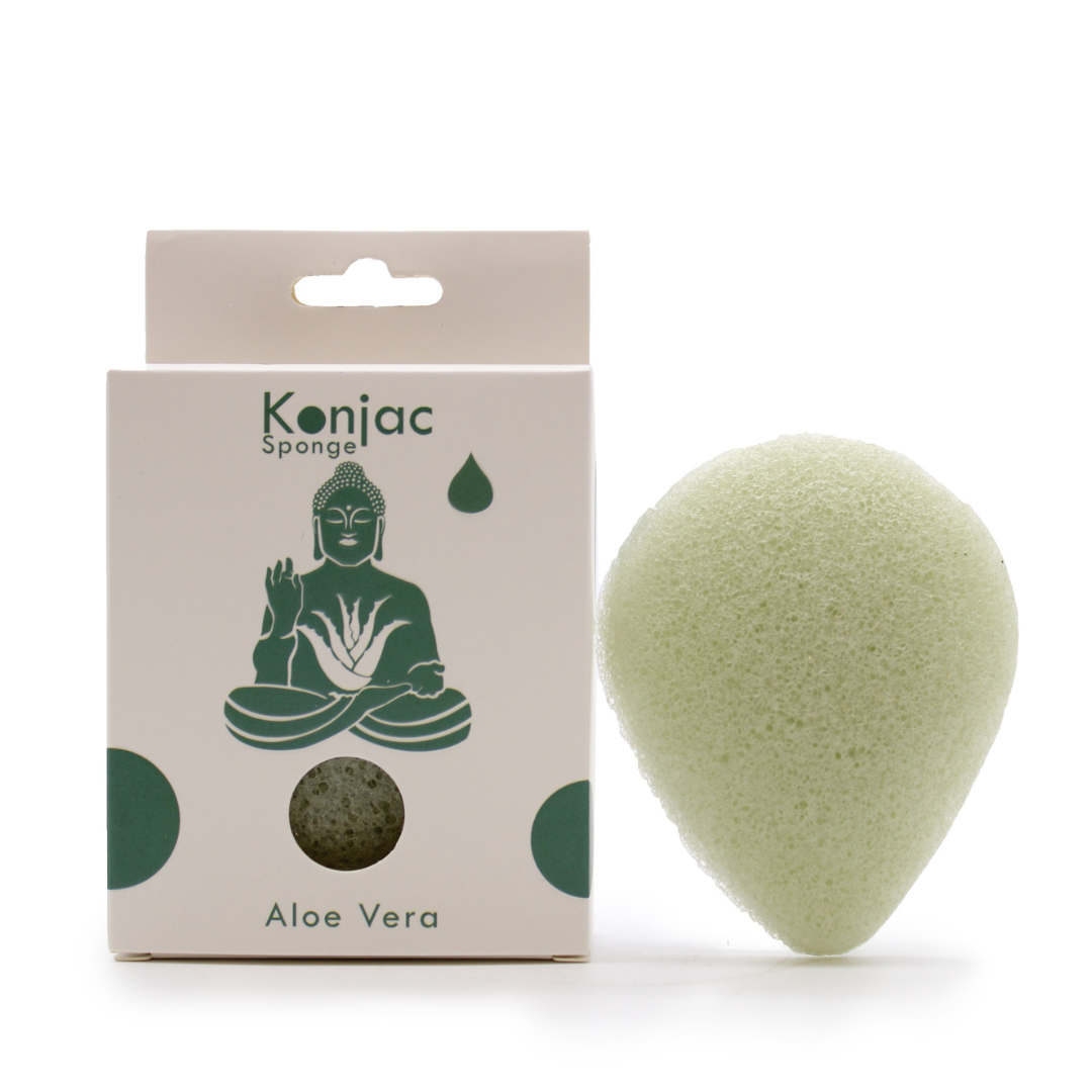 Teardrop Konjac Sponge - Aloe Vera - Healing