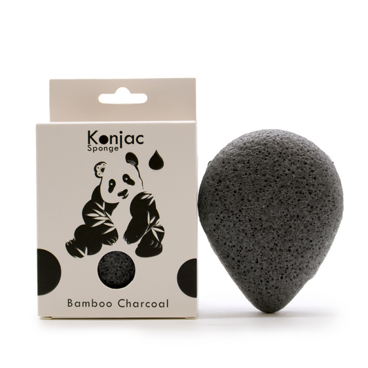 Teardrop Konjac Sponge - Bamboo Charcoal - Anti-bacterial