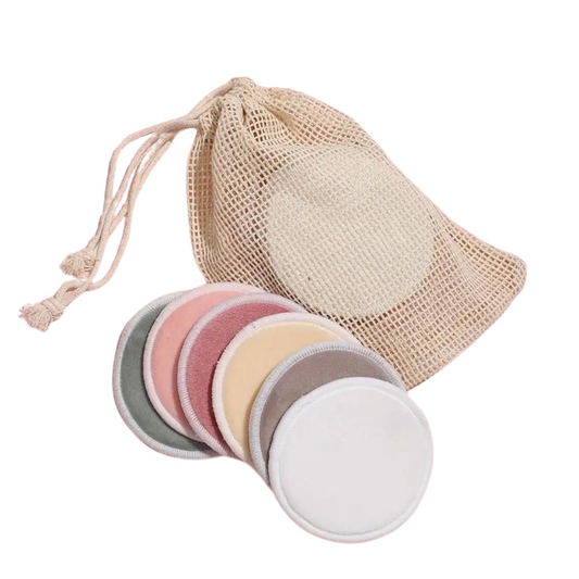 12 Reusable Makeup Remover Pads with Mesh Pouch