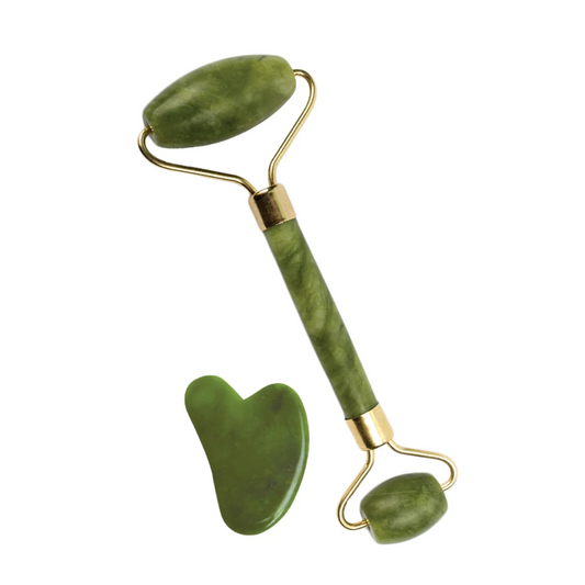 Natural Jade Roller and Gua Sha Set