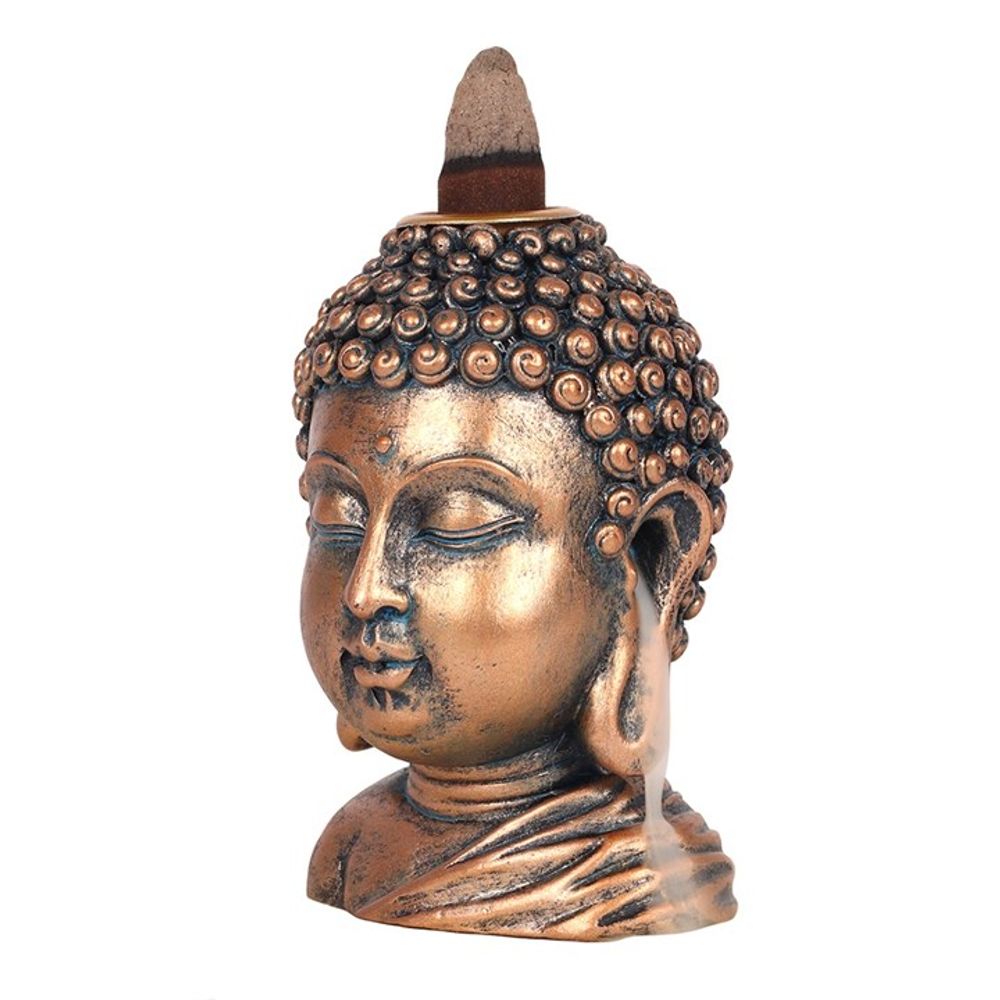 Backflow Incense Burner - Bronze Buddha Head