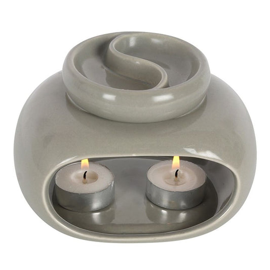 Oil and Wax Burner - Double Grey