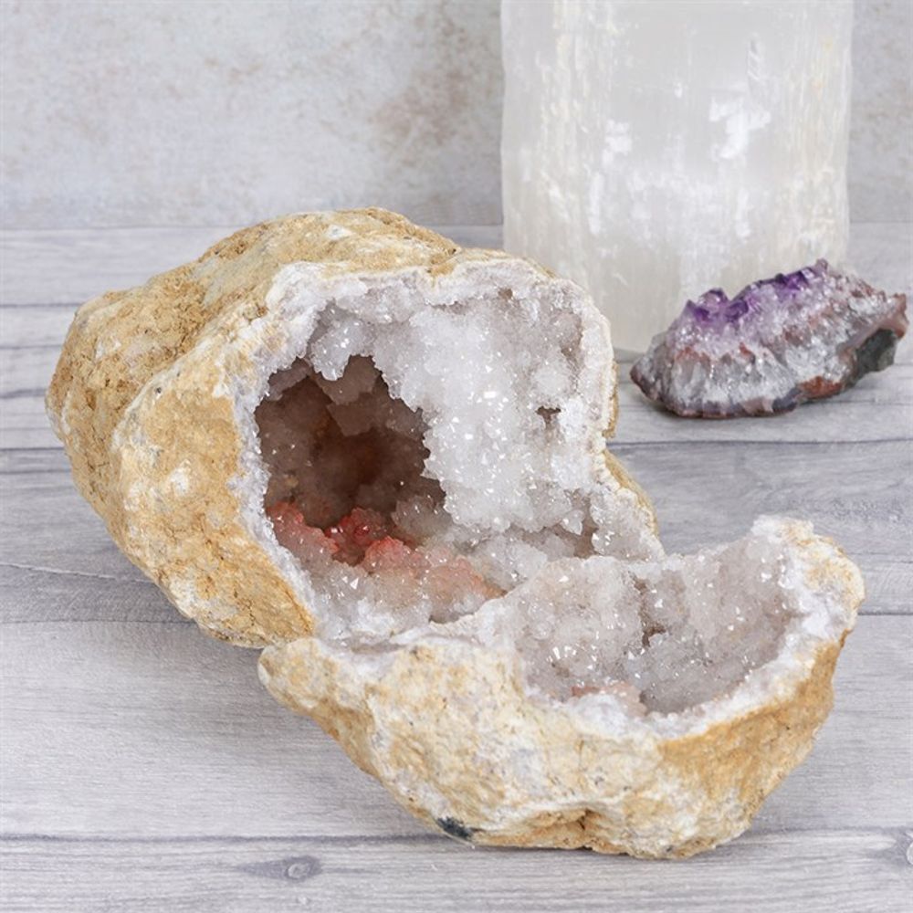 Large White Quartz Geode Crystal