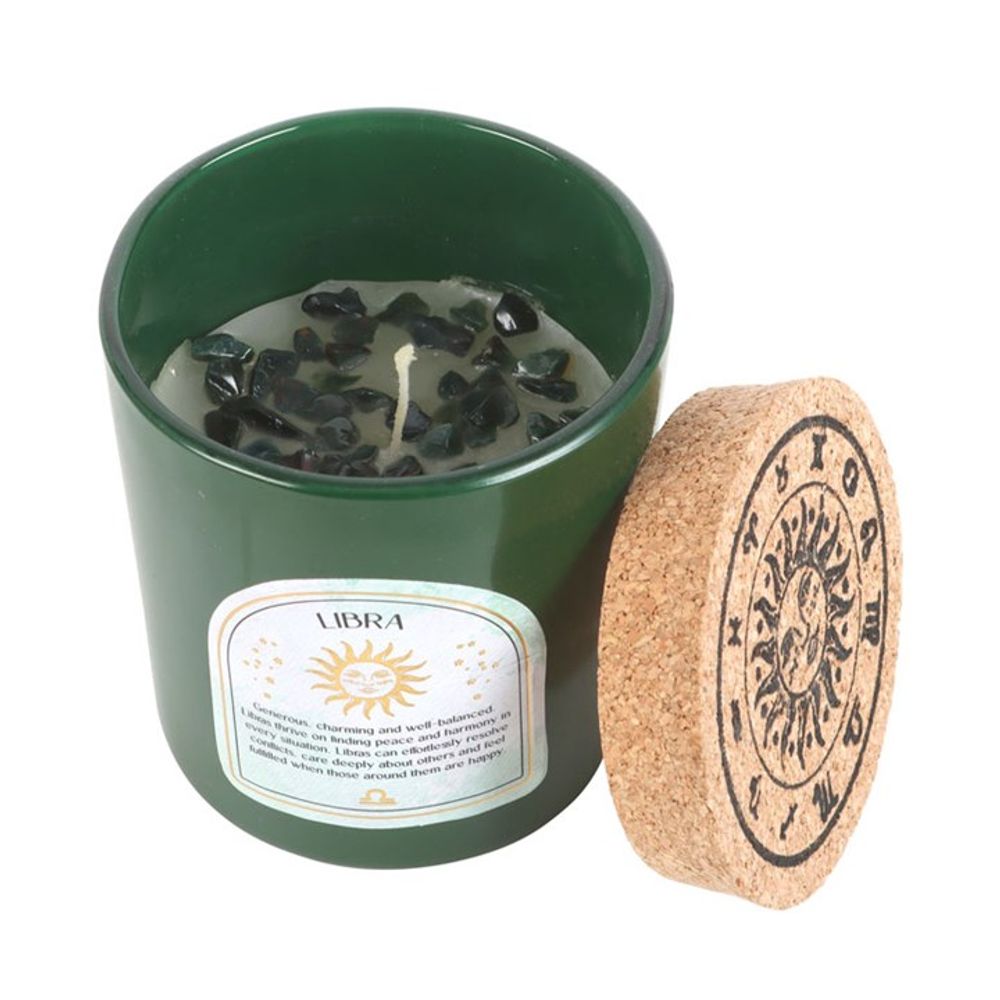 Libra Gemstone Zodiac Candle - Sweet Jasmine