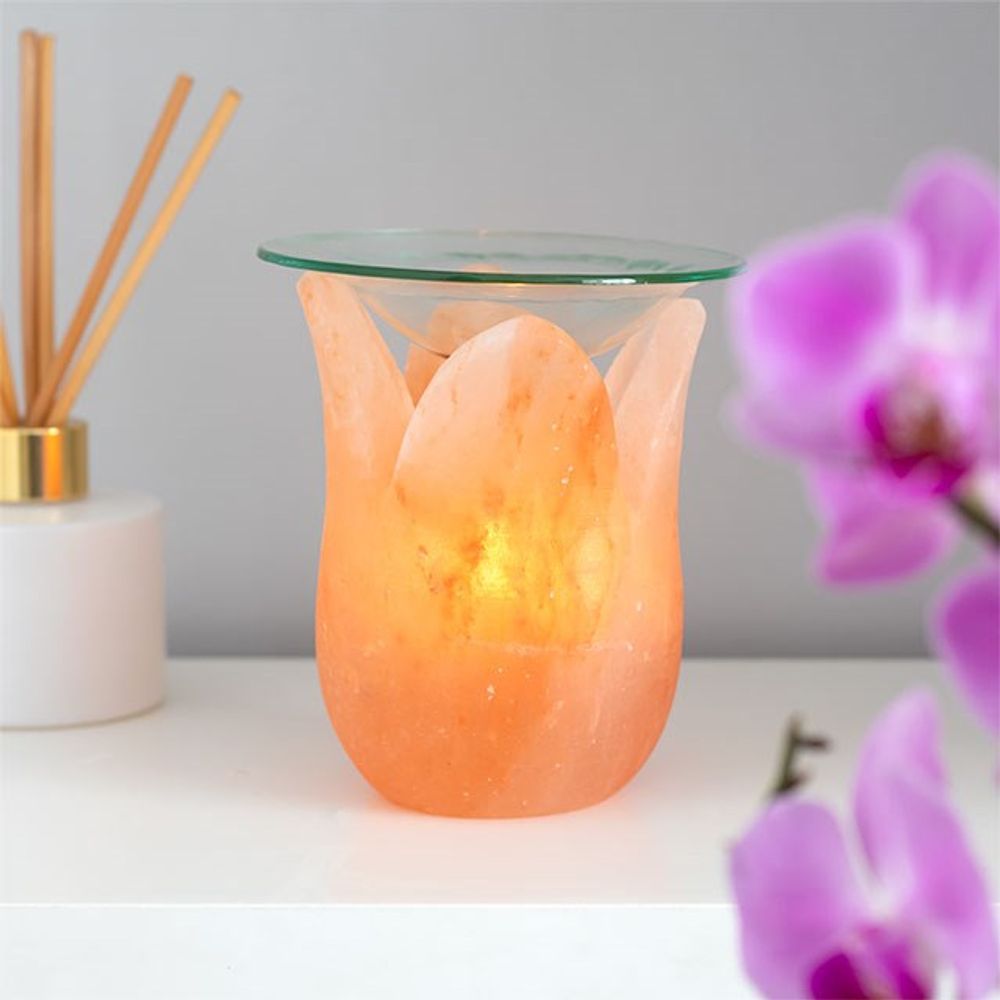 Oil and Wax Burner - Tulip Himalayan Salt