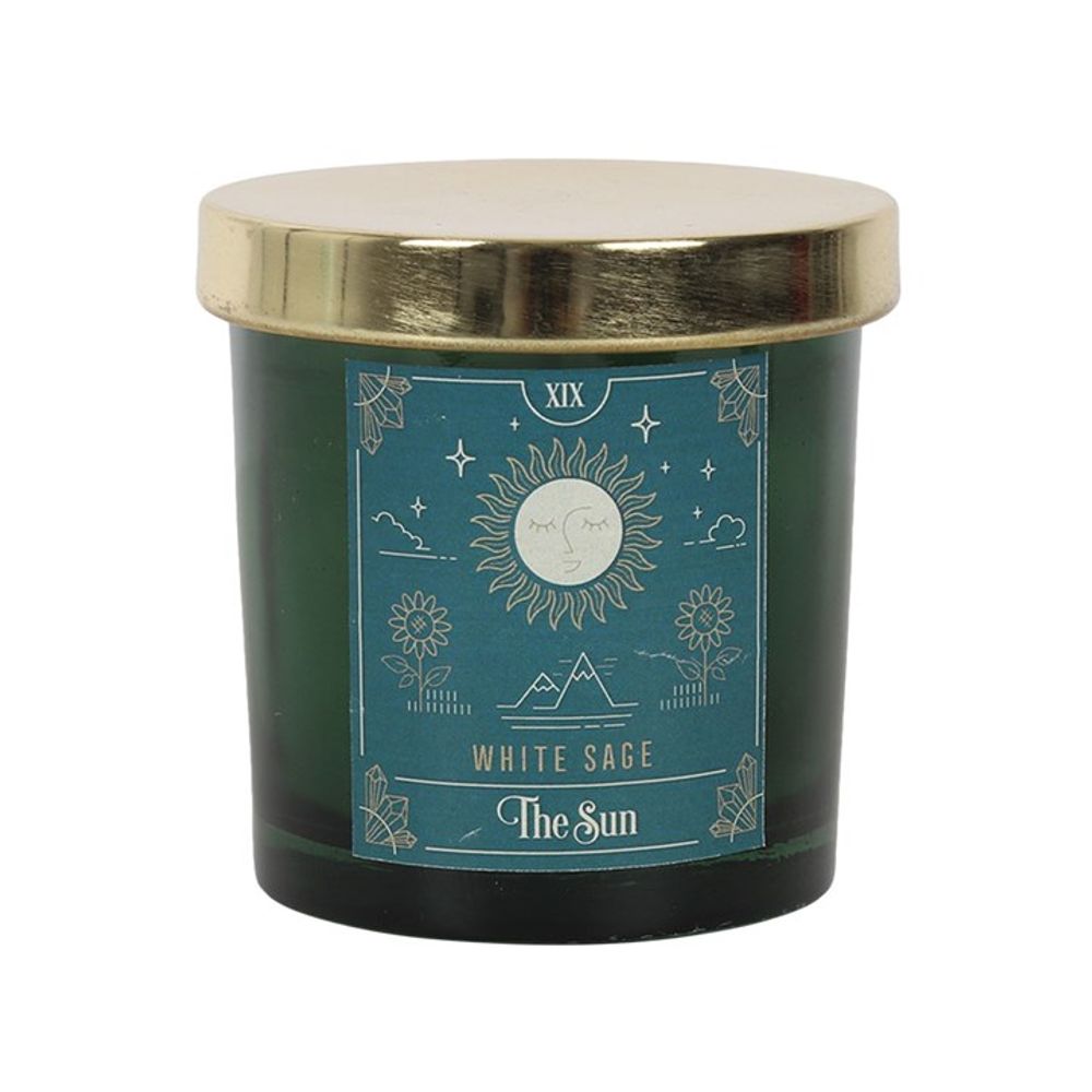 White Sage Tarot Candle - The Sun