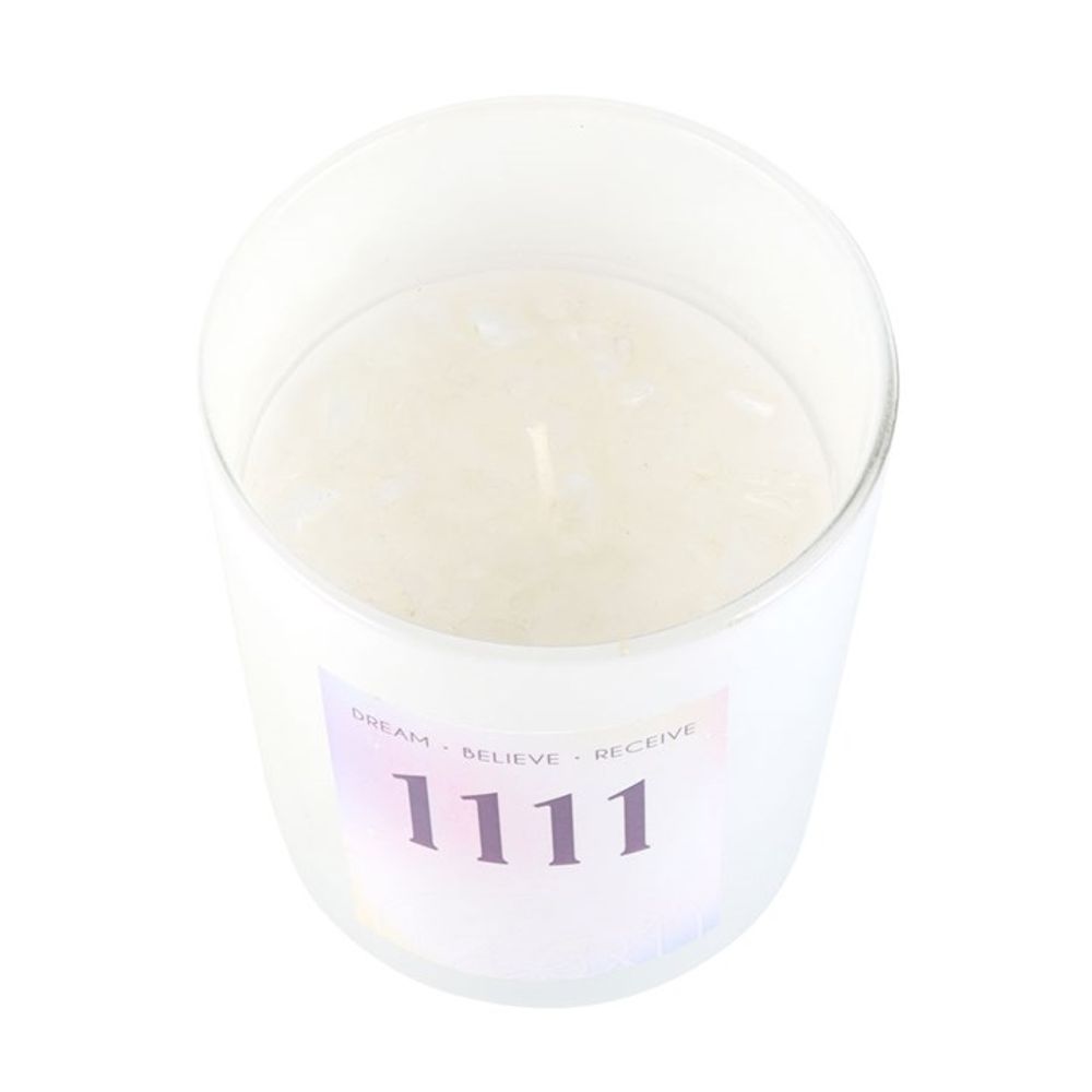 Angel Number Crystal Candle