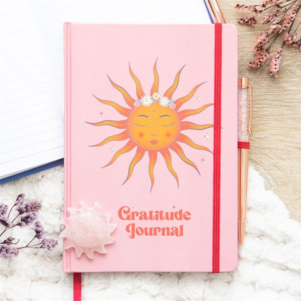 Gratitude Journal (The Sun) with Rose Quartz Pen