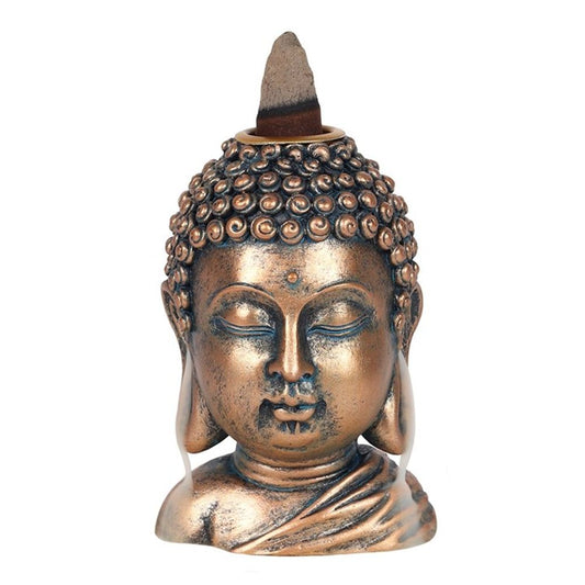 Backflow Incense Burner - Bronze Buddha Head