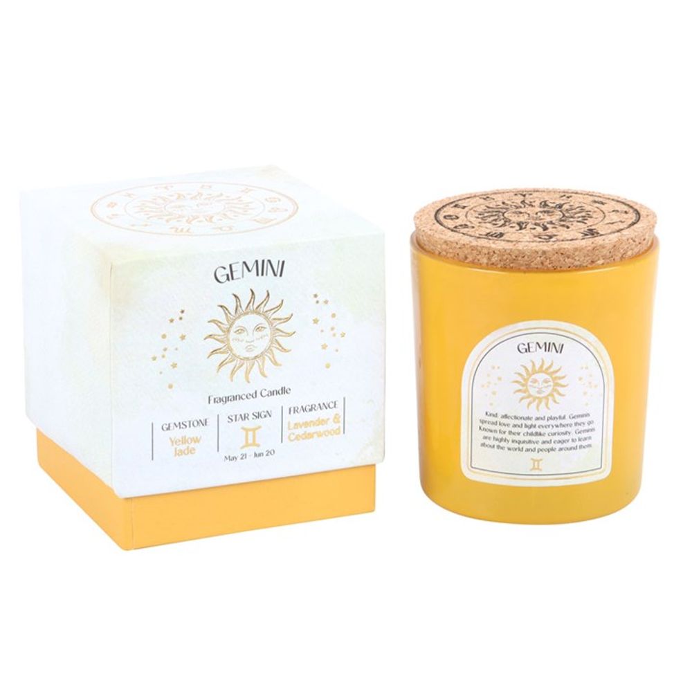 Gemini Gemstone Zodiac Candle - Lavender & Cedarwood