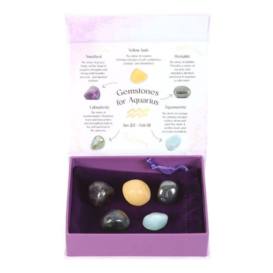 Zodiac Crystal Gift Set - Aquarius