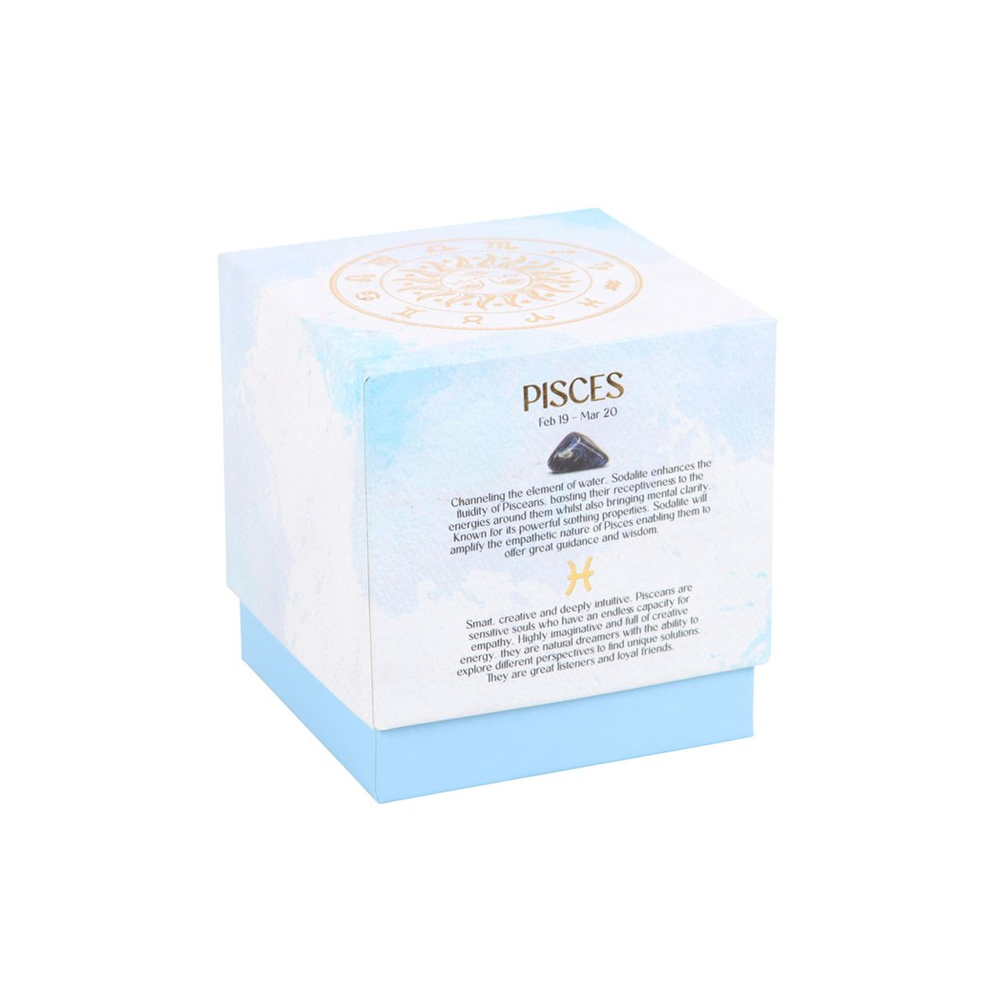 Pisces Gemstone Zodiac Candle - Gardenia