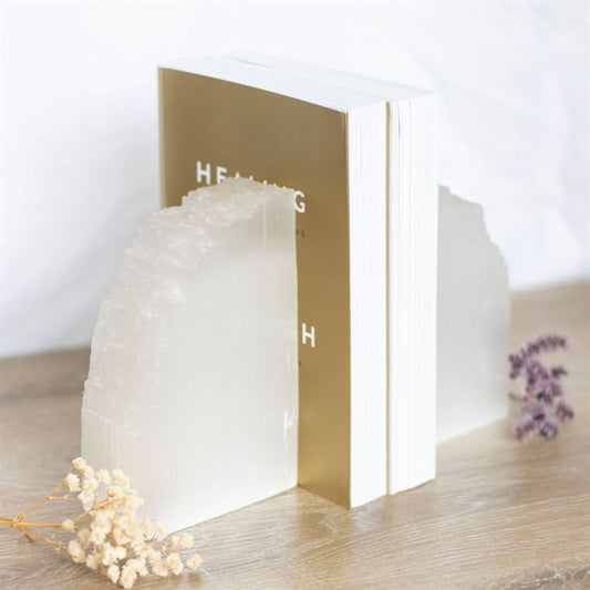 Crystal Bookends - Selenite