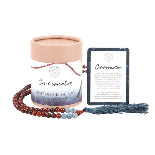 Rosewood & Sodalite Mallah Necklace - Communication