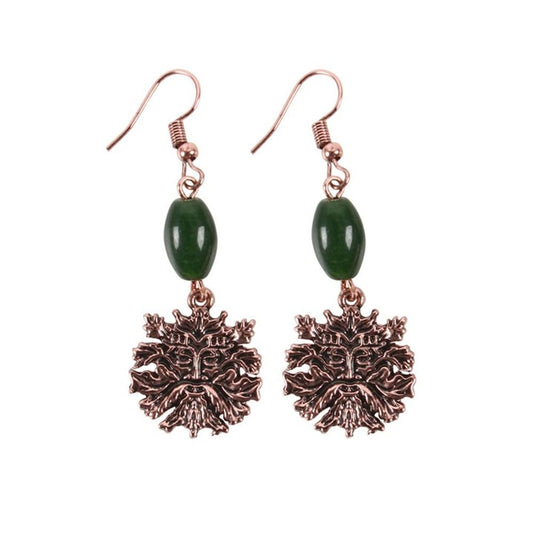 Earrings - Green Man