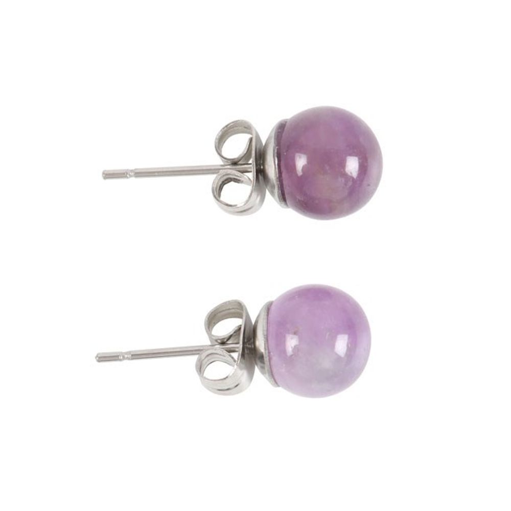 Semi Precious Crystal Earrings - Amethyst