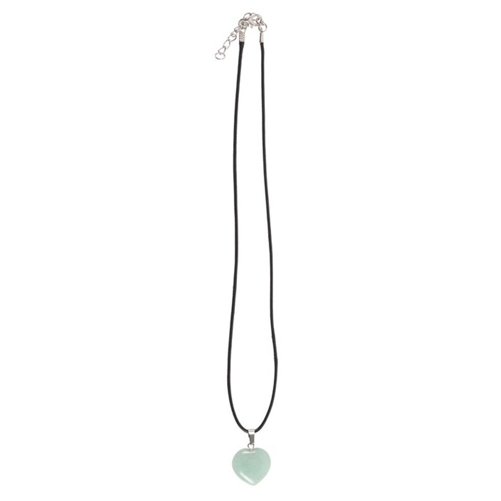 Healing Crystal Heart Necklace - Green Adventurine