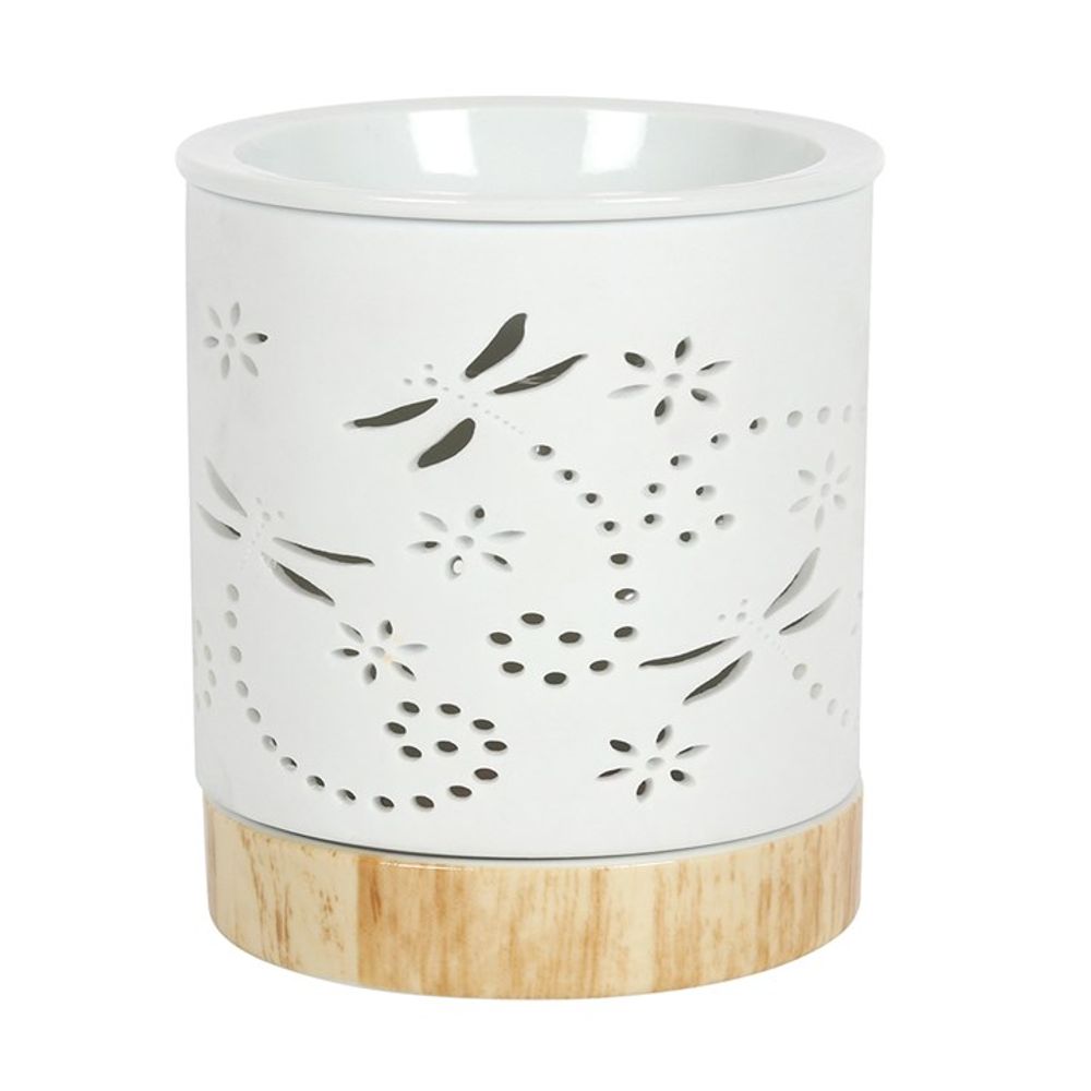 Oil and Wax Burner - White Dragonfly