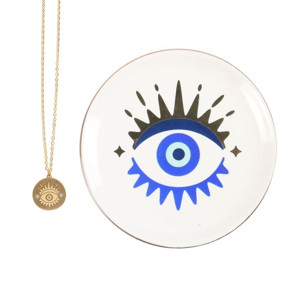 Necklace & Dish Gift Set - All Seeing Eye