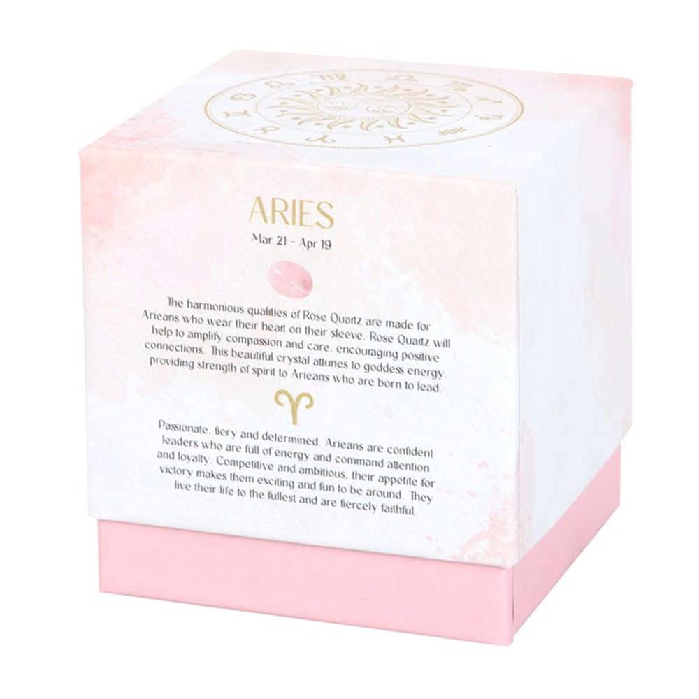 Aries Gemstone Zodiac Candle - Cedarwood