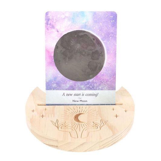 Tarot Card Stand - Mystical Hands Crescent Moon