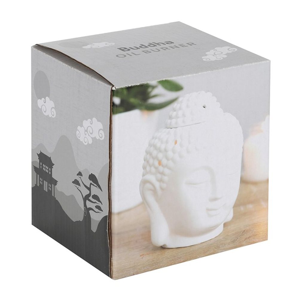 Oil and Wax Burner - White Buddha Head