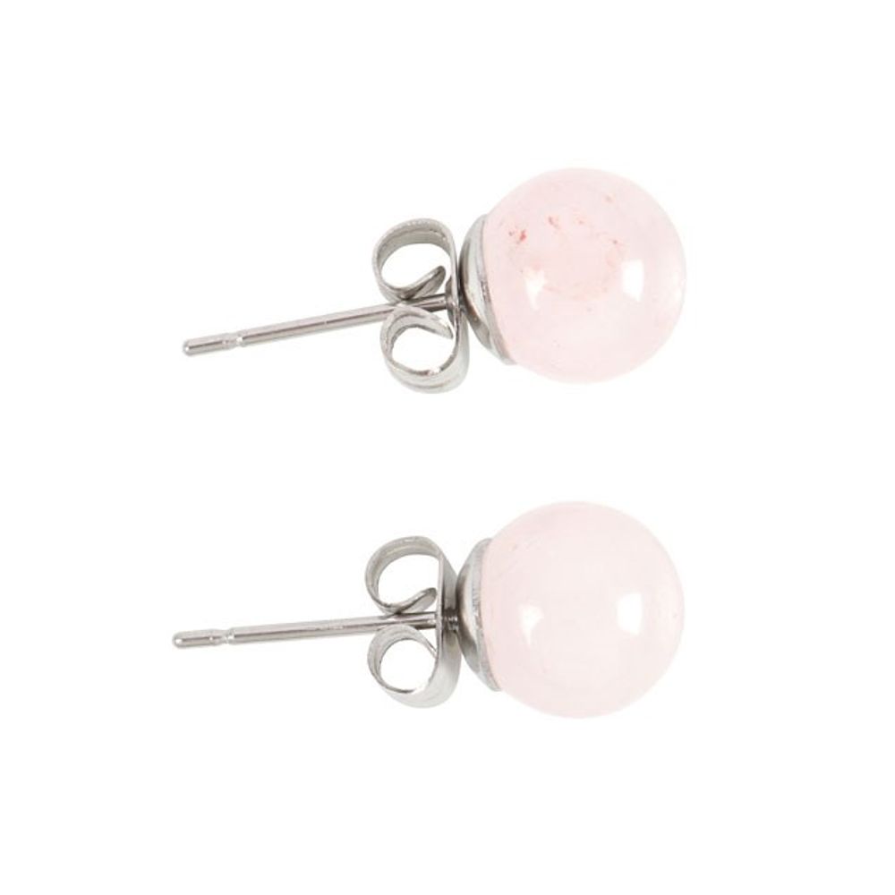 Semi Precious Crystal Earrings - Rose Quartz