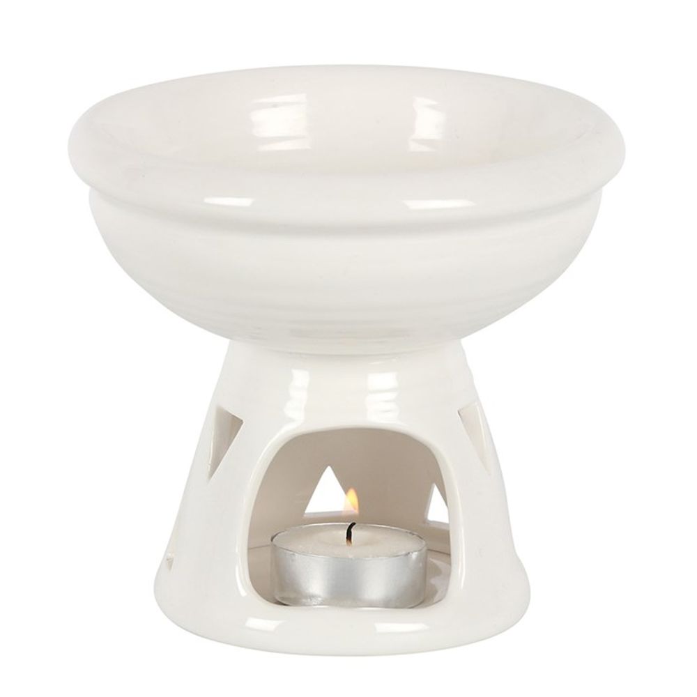 Oil and Wax Burner - Deep Off White Bowl