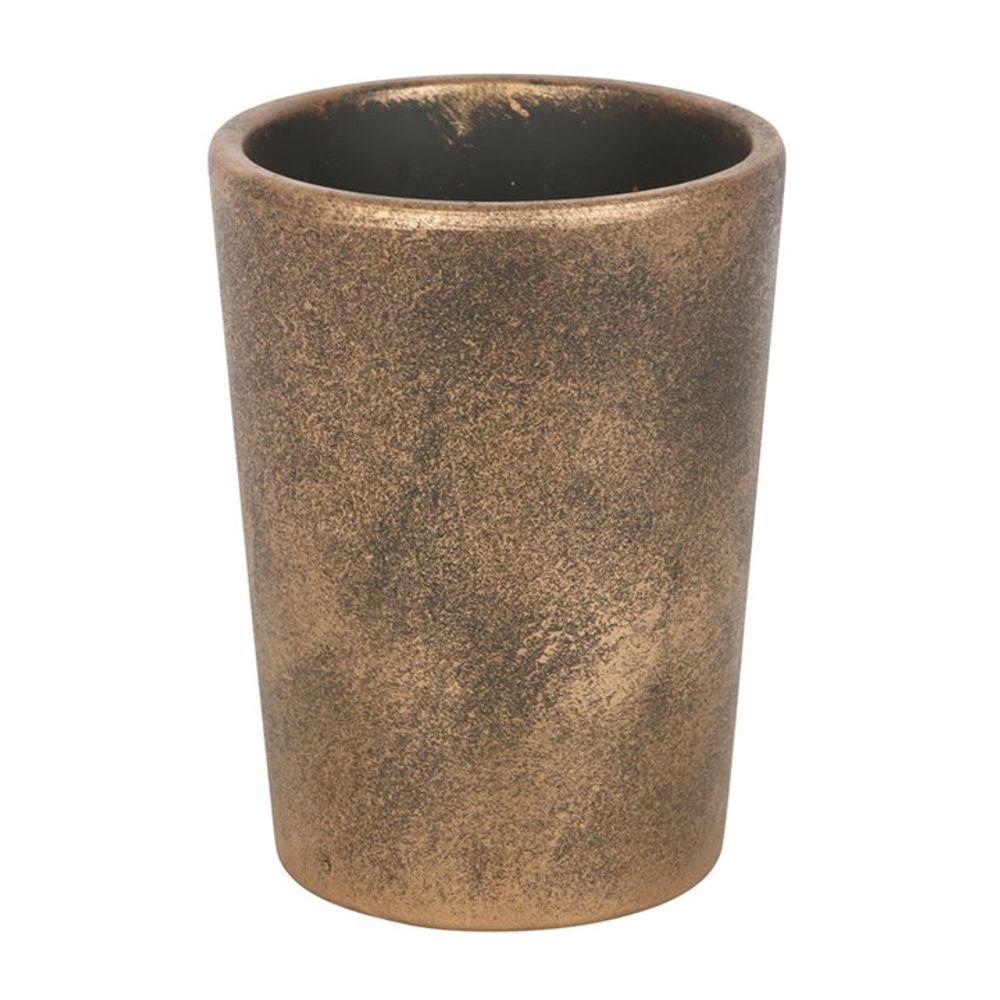 Bronze Terracotta Plant Pot - Green Man