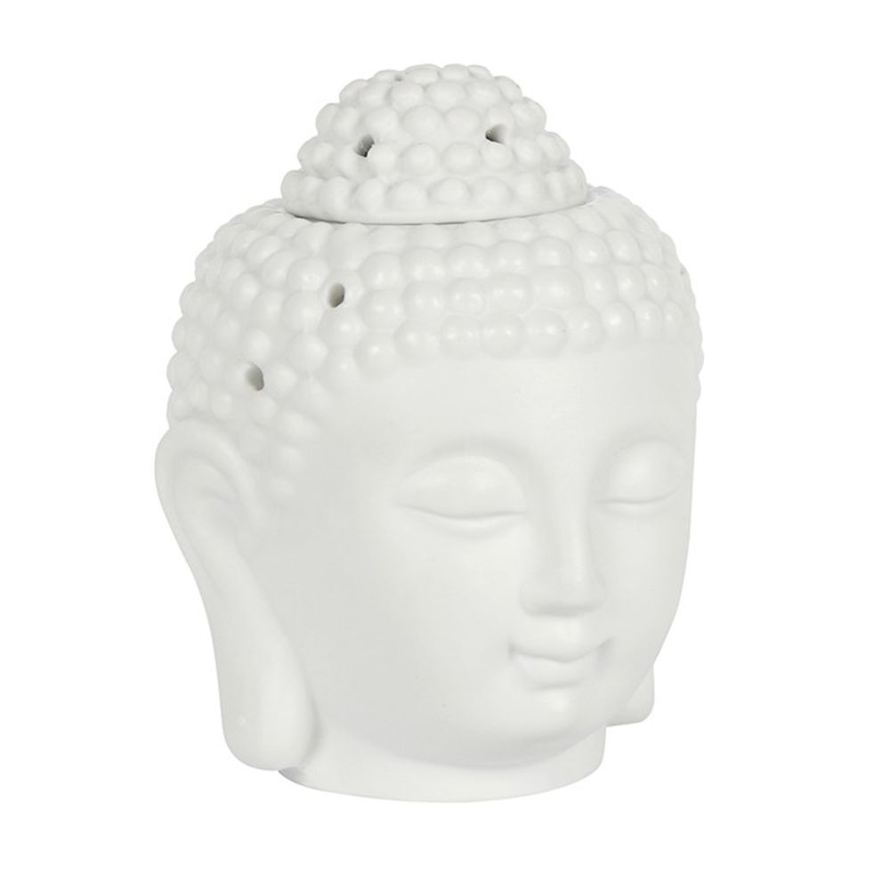 Oil and Wax Burner - White Buddha Head