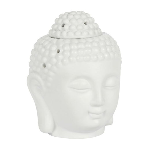 Oil and Wax Burner - White Buddha Head