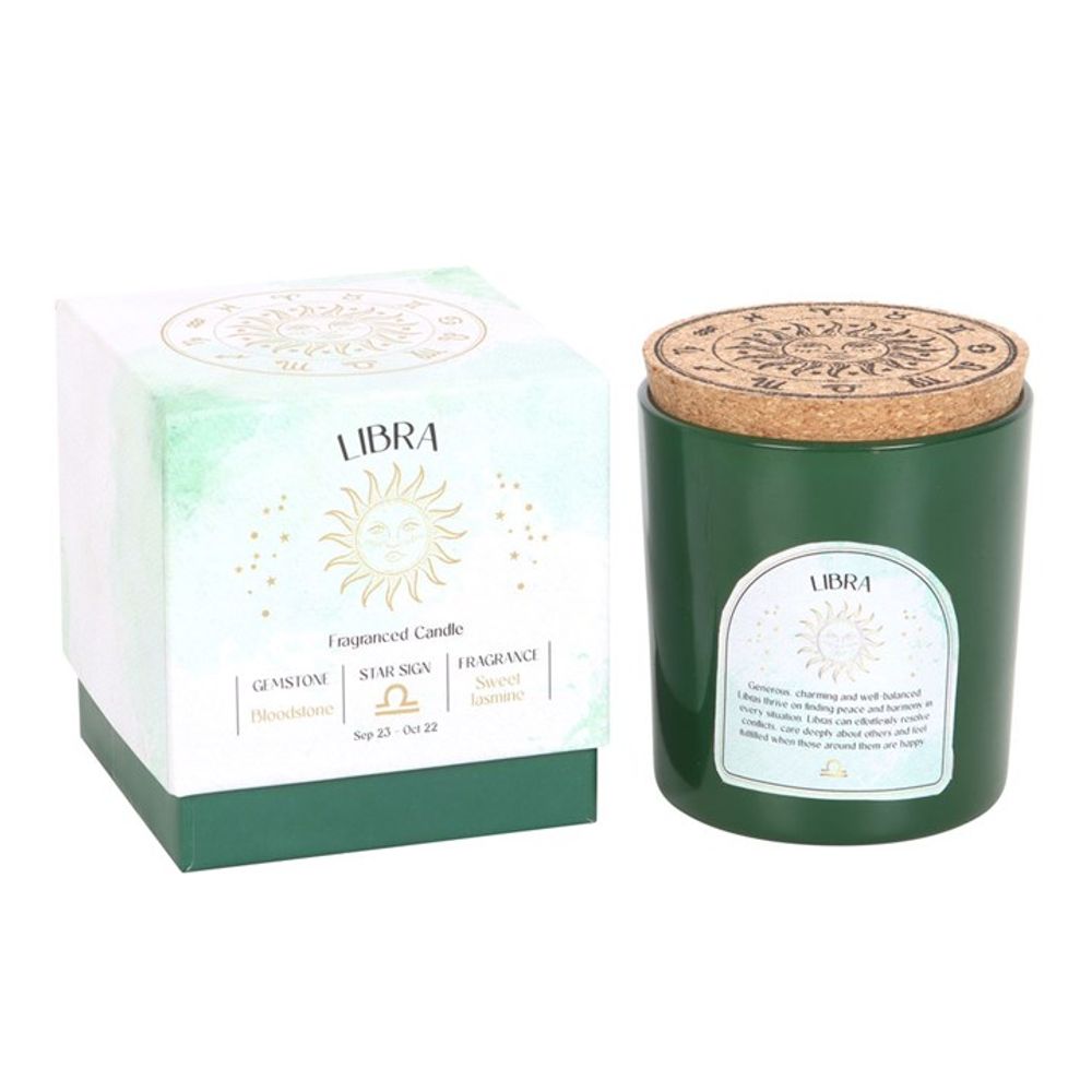 Libra Gemstone Zodiac Candle - Sweet Jasmine