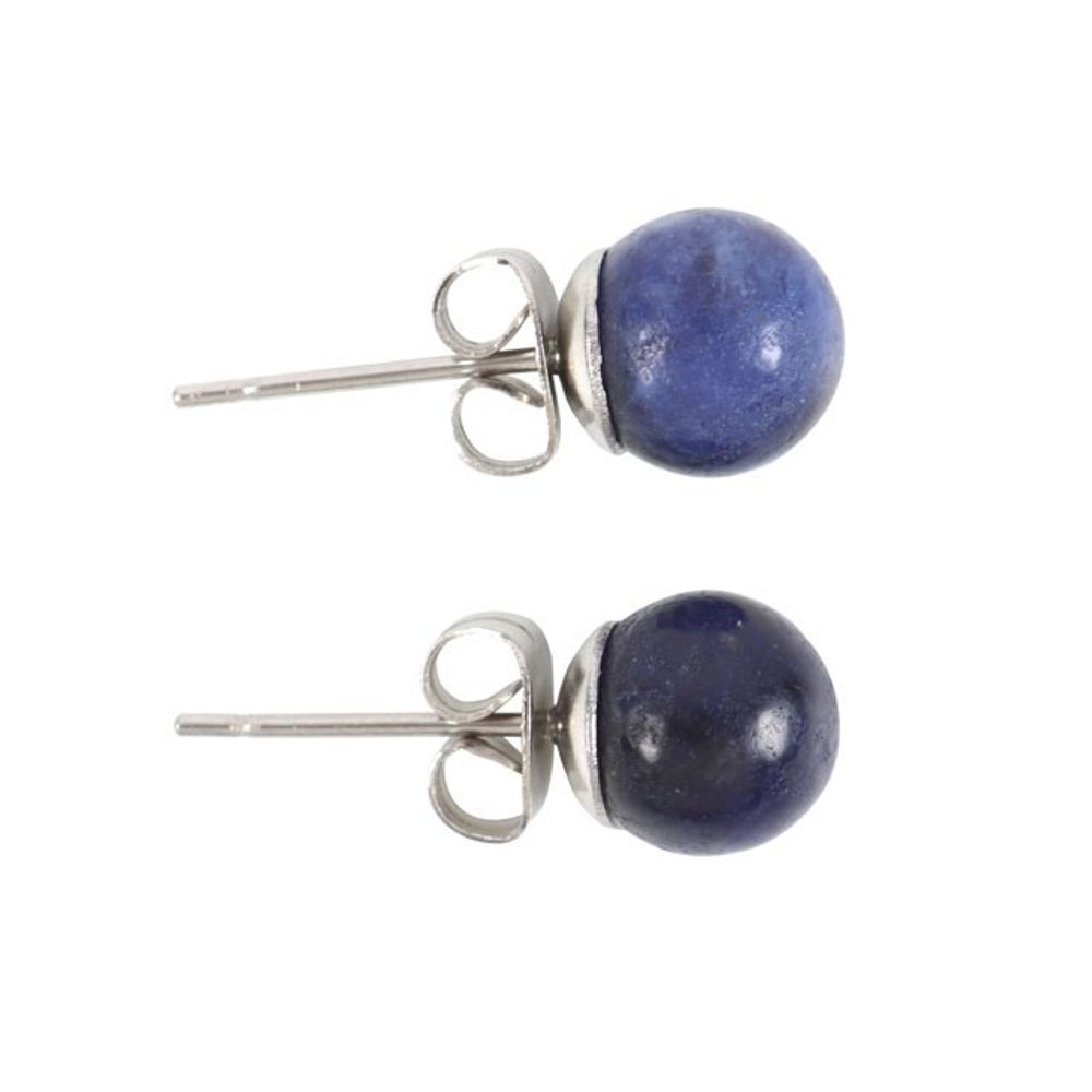 Semi Precious Crystal Earrings - Sodalite