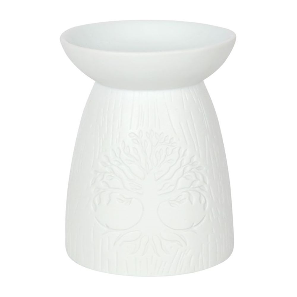 Oil and Wax Burner - White Ceramic Tree of Life