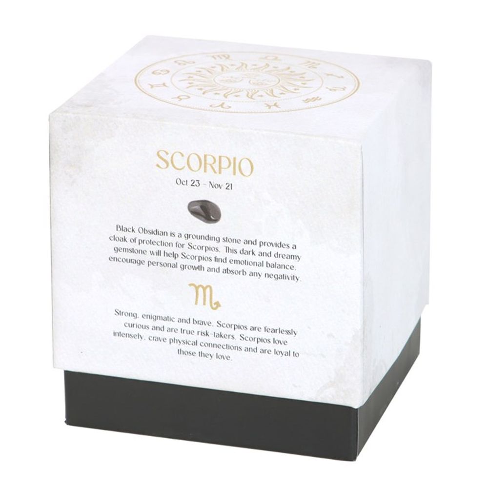 Scorpio Gemstone Zodiac Candle - Black Oudh